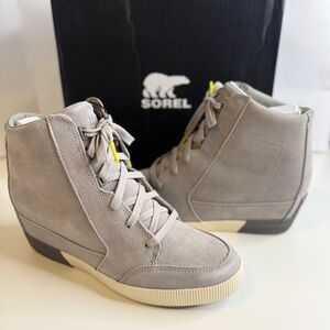 Sorel Out N About Wedge Sneakers Dove Quarry | Women’s 10.5 | NIB
